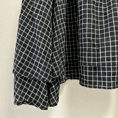 fog linen work × nest Robe リトアニアリネン チェックスカート
