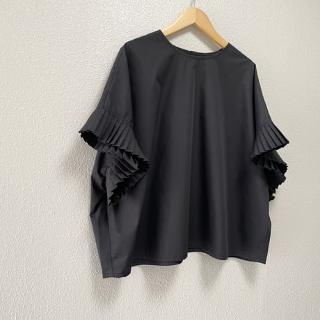 mizuiro ind pleats slv P/O プリーツスリーブプルオーバー
