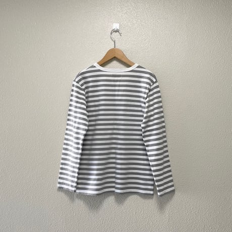 agnes b. FEMME 細ボーダー コットン 長袖 Tシャツ "Cool"