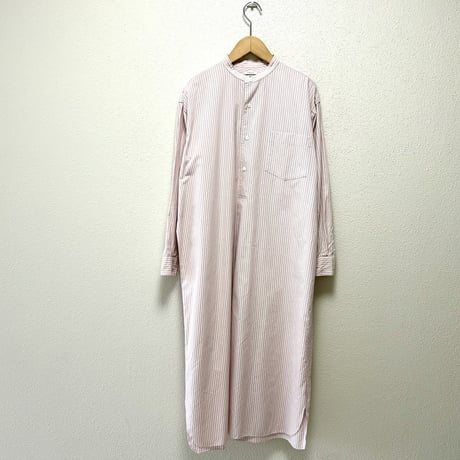 LENO BAND COLLAR PULLOVER DRESS