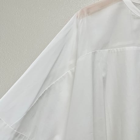 mizuiroind スタンドカラーシアーシャツ