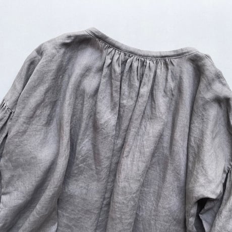 fog linen work リボンギャザーブラウス