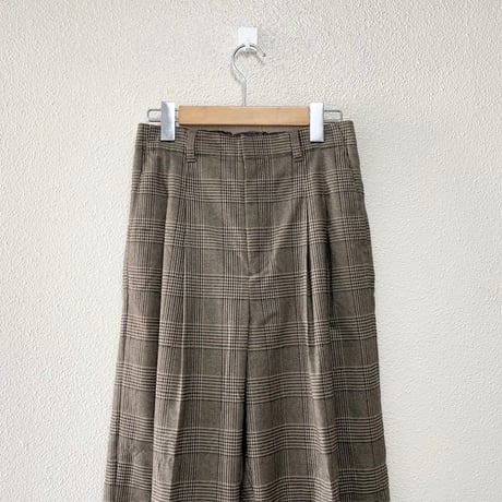 2024AW / Simplicite チェックツータックワイドパンツ