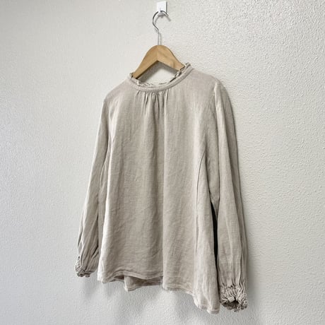 nest Robe リネンスタンドフリルブラウス
