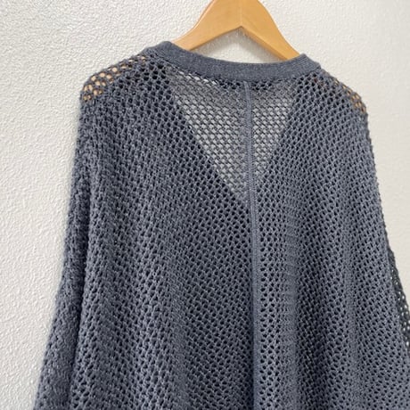 2024AW / mizuiro ind メッシュVネックカーディガン