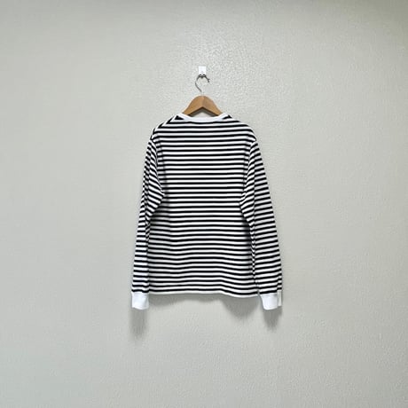 2024AW / Veritecoeur 天竺クルーネック  ボーダーロングスリーブTシャツ