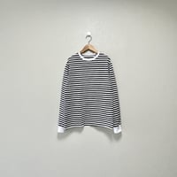 2024AW / Veritecoeur 天竺クルーネック  ボーダーロングスリーブTシャツ
