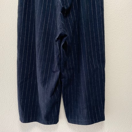 2023AW / pas de calais 先染めストライプコール コクーンワイドパンツ