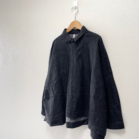 2025 grin / 未使用品/ ストレッチデニム ポンチョシャツ