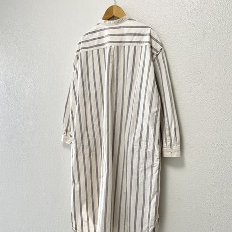 nest Robe コットンリネンストライプロングチュニック