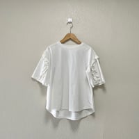 anana 袖フリルTシャツ