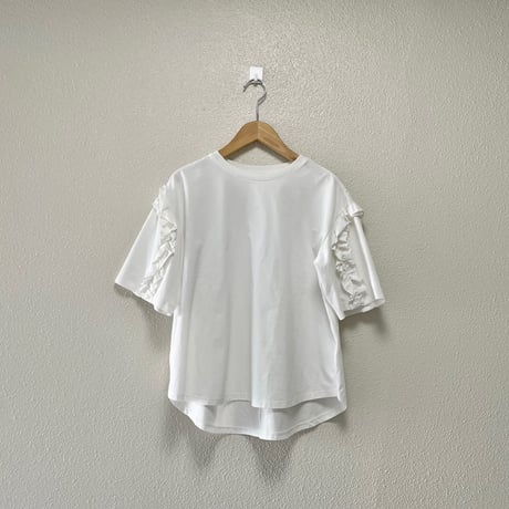 anana 袖フリルTシャツ