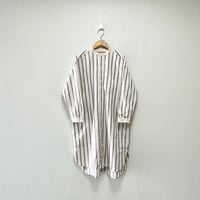 nest Robe コットンリネンストライプロングチュニック