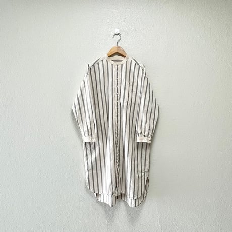 nest Robe コットンリネンストライプロングチュニック
