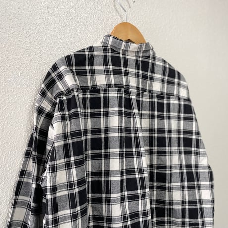 nest Robe コットンリネンチェックシャツ