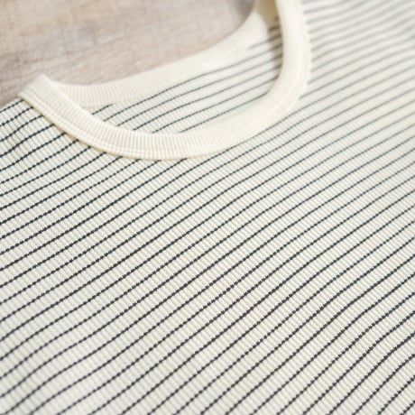 【5色展開】select ボーダーリブTシャツ
