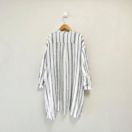 nest Robe リネンマルチストライプシャツ