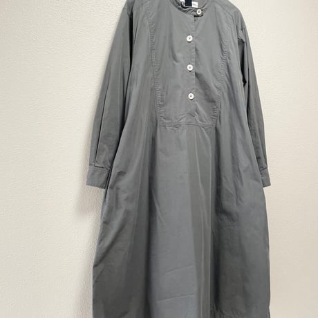 2024AW / MHL. WASHED COTTON POPLIN DRESS
