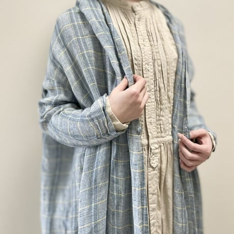 nest Robe リネンガーゼマドラスチェックローブ