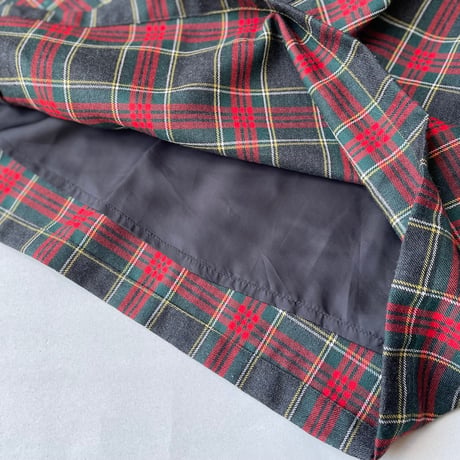 2022AW / nest Robe ウールタータンチェックラップライクスカート