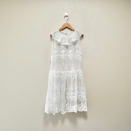 タグ付き未使用品 / 2025SS /  bulle de savon tulle 刺繍 tunic ブラウス
