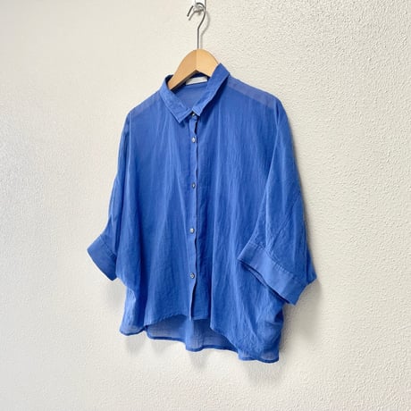 deux C 2025SS コットンボイルブラウス 5分袖 シアー