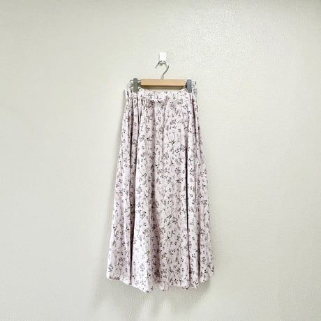 Nest Robe  UpcycleLino Flowers  テールフレアスカート