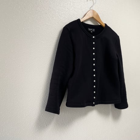 agnès b.  コットン メルトン 長袖  カーディガンプレッション”Le Classique”