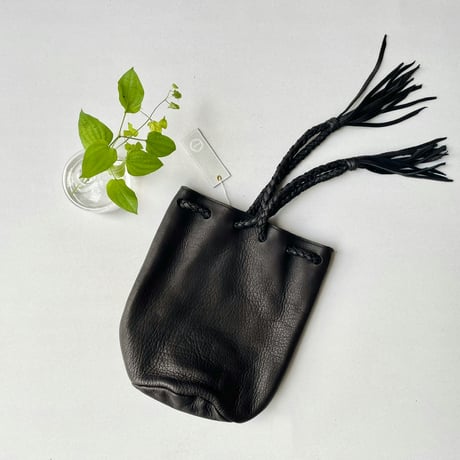 未使用品 / タグ付き / KHOHi  鹿革巾着バッグ