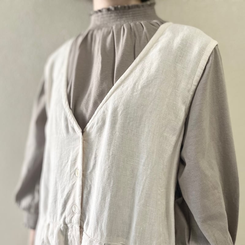nest Robe リネンタックノースリーブ2wayワンピース | Lisululu