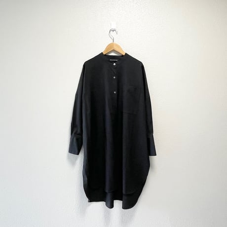 mizuiro ind ウールスタンドカラーシャツチュニック
