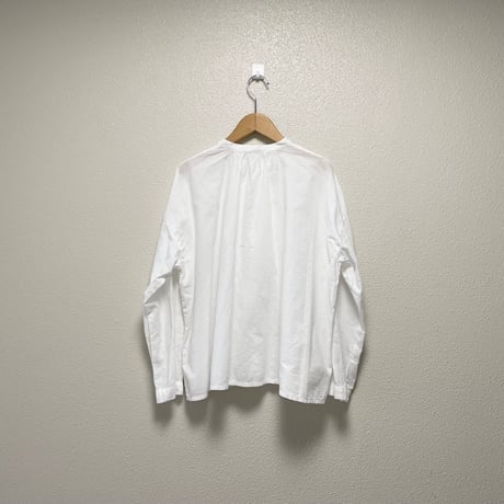 2024AW / grin ソフトガーゼ起毛 Wラッフルシャツ