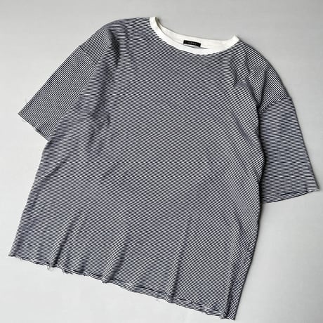 LENO HALF SLEEVE BORDER T-SHIRT