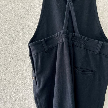 atelier naruse コットンフラックスウールサロペットパンツ