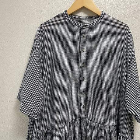 nest Robe FRENCH LINEN GINGHAM SHIRT DRESS