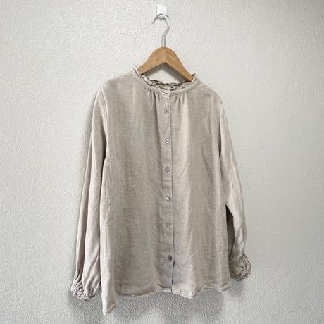 nest Robe リネンスタンドフリルブラウス