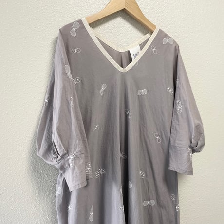 mina perhonen laundry  choucho コットンシルクフレアワンピース