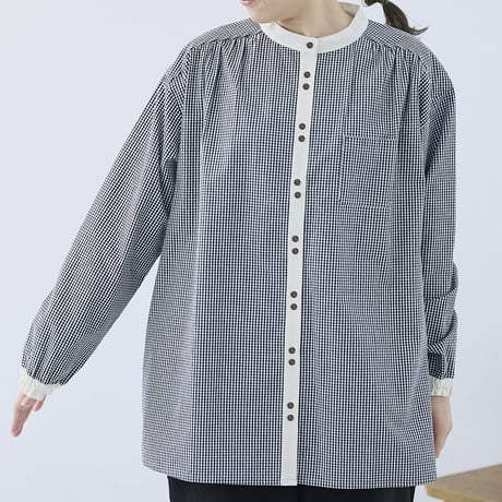 【3色展開】select スタンドカラー チュニックシャツ