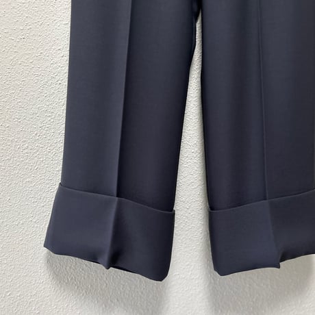 mizuiro ind ダブルヘムセンタープレスパンツ
