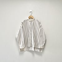 nest Robe コットンリネンストライプビッグシャツ