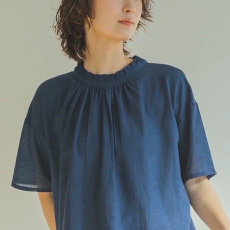 【5色展開】select フリルネックブラウス