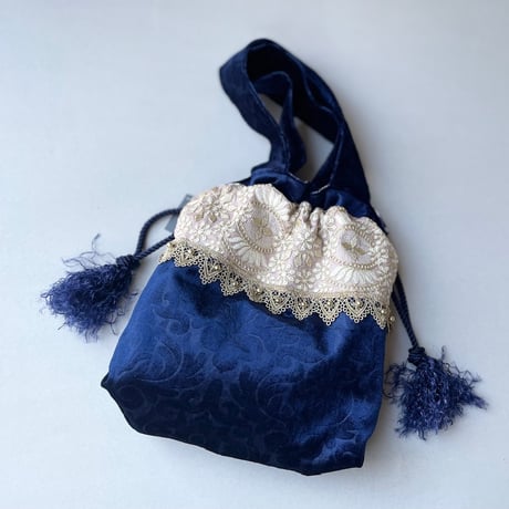 Homna.By n.   ベルベットインドリボンbag