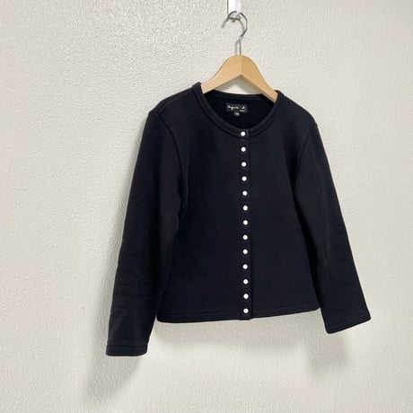 agnès b.  コットン メルトン 長袖  カーディガンプレッション