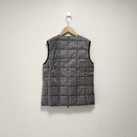 TAION  ベーシック クルーネックWジップ  ダウンベスト