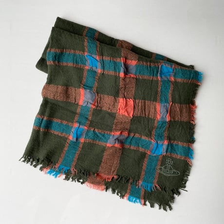 Vivienne Westwood ブラッシュドタータン ブランケットストール