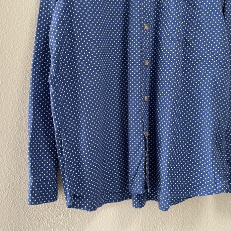 NATURAL LAUNDRY ドットプリントシャツ