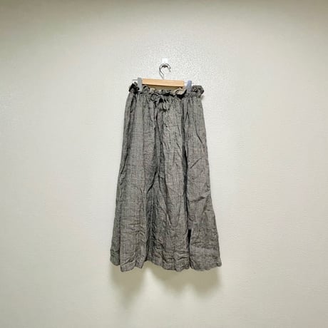 人気完売品/ nest Robe リネングレンチェックイージースカート