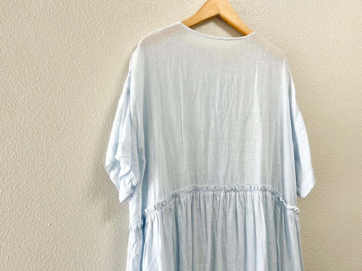 nest Robe リネンタックギャザー半袖ワンピース | Lisululu online