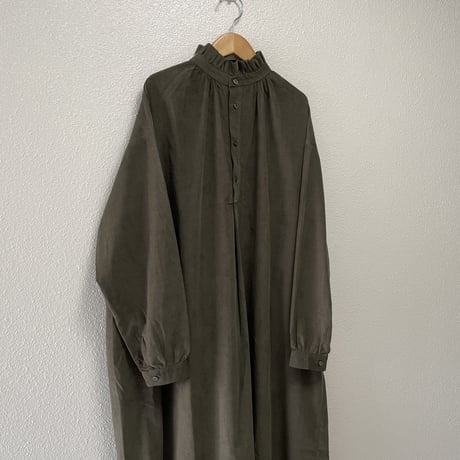 Honnete  frilled collared wide dress フリルカラー ワイドワンピース