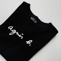 agnes b. ロゴプリント コットン 半袖Tシャツ
